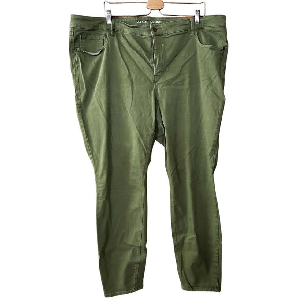 Rockstar Olive Skinny Jeans - Size 26 Plus Tall